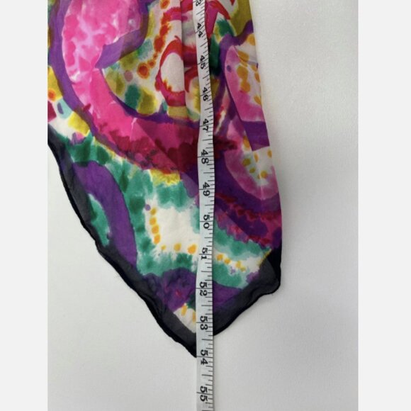 Suzi Chin Colorful Fairycore Dress Whimsical Asymmetrical 100% Silk Y2K - Picture 12 of 14